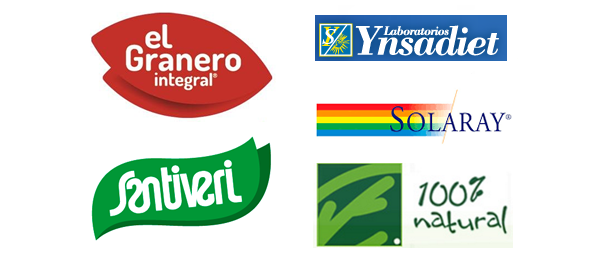 Logos de las marcas con las que trabaja Herbolario La Verbena
